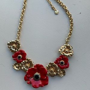Gorgeous Talbots poppy and gold tone necklace.